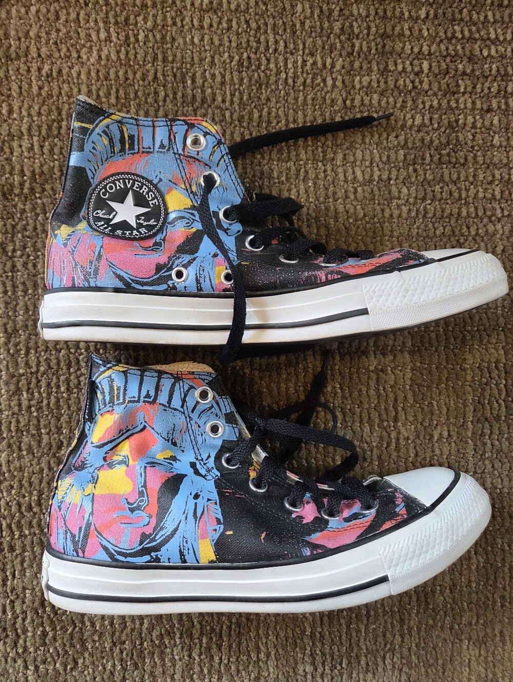 Converse x Andy Warhol Statue of Liberty Chuck Taylor High Tops W 7.5